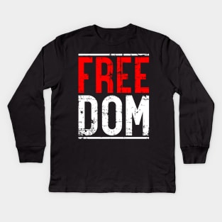 Freedom For Gaza - Palestinian Fight For Their Freedom Kids Long Sleeve T-Shirt